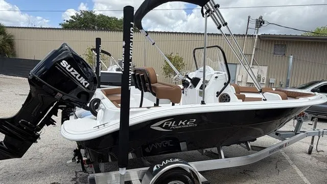 The Image of ALK2 Powerboats 18CRS 2026 on trailer with Suzuki engine. - 1