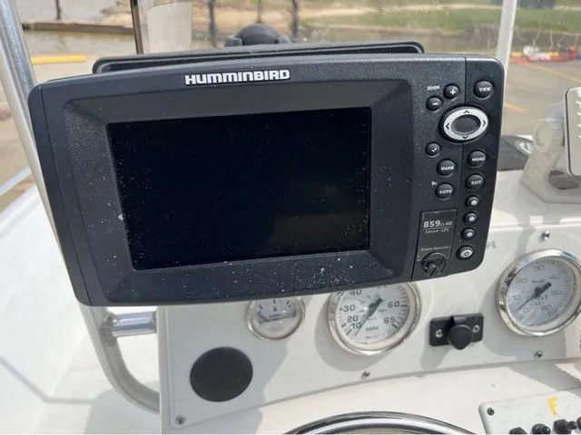 Slide: The Image of Humminbird fish finder on Sea Chaser 1950 RG boat, year 2005. - 7
