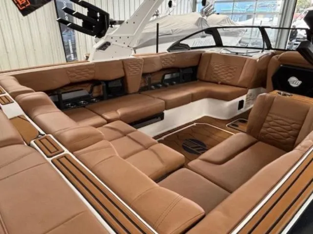 Slide: The Image of Luxurious interior of the 2026 Malibu Wakesetter 24 MXZ. - 14