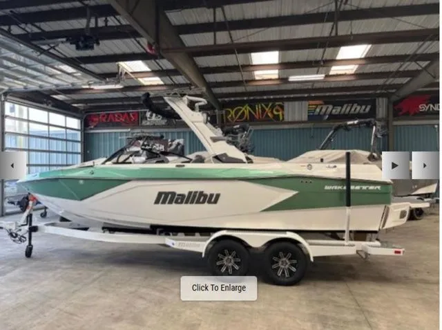 The Image of 2026 Malibu Wakesetter 23 LSV boat in warehouse. - 1