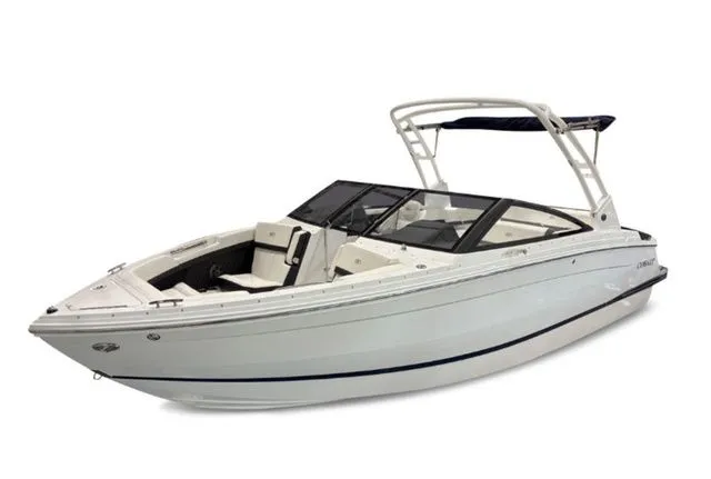 The Image of 2026 Cobalt R6 boat, sleek design, white hull, modern interior. - 1