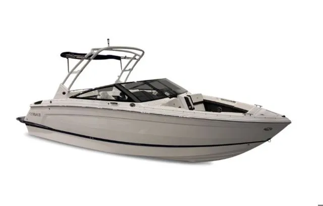 Slide: The Image of 2026 Cobalt R6 motorboat with sleek design and white hull. - 4