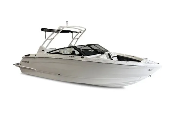 The Image of 2026 Cobalt R6 motorboat in sleek white design. - 1
