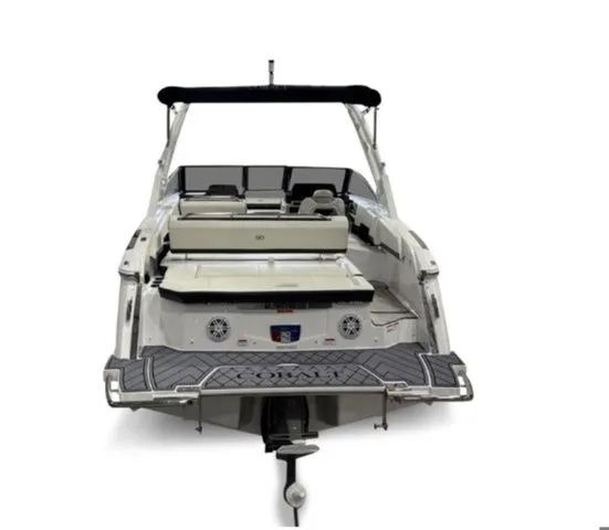 Slide: The Image of Rear view of 2026 Cobalt R6 boat with modern design. - 3