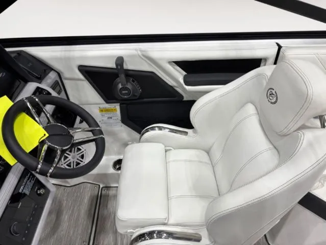 Slide: The Image of 2026 Cobalt R6 interior with white leather seat and steering wheel. - 6