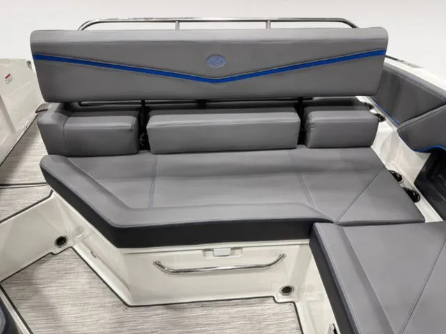 Slide: The Image of Interior of 2026 Cobalt R4 Surf with gray upholstery. - 11