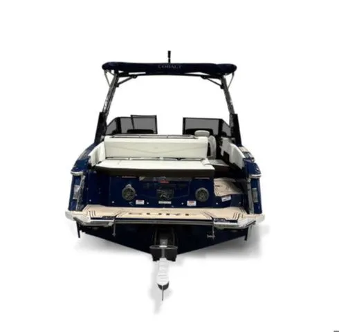 Slide: The Image of Rear view of the 2026 Cobalt R4 Surf boat. - 4