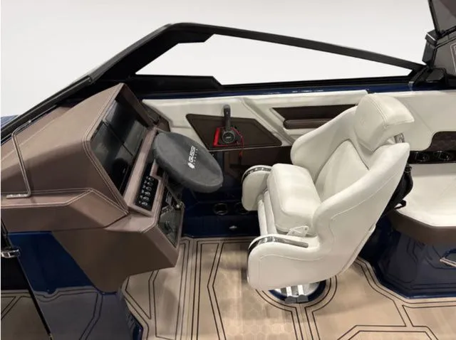 Slide: The Image of 2026 Cobalt R4 Surf interior with luxurious cockpit and leather seat. - 8
