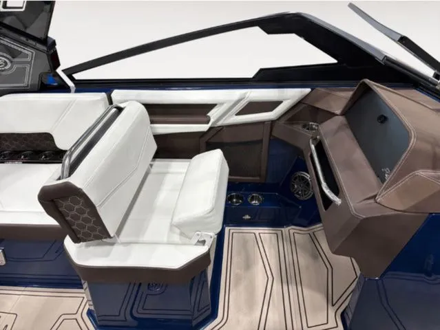 Slide: The Image of Interior of 2026 Cobalt R4 Surf with luxurious seating. - 9