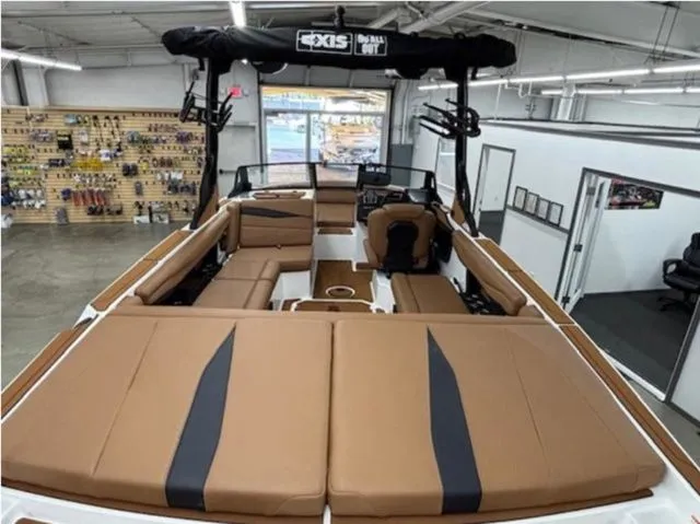 Slide: The Image of Interior view of Axis Wake Research A225 boat, model year 2026. - 5