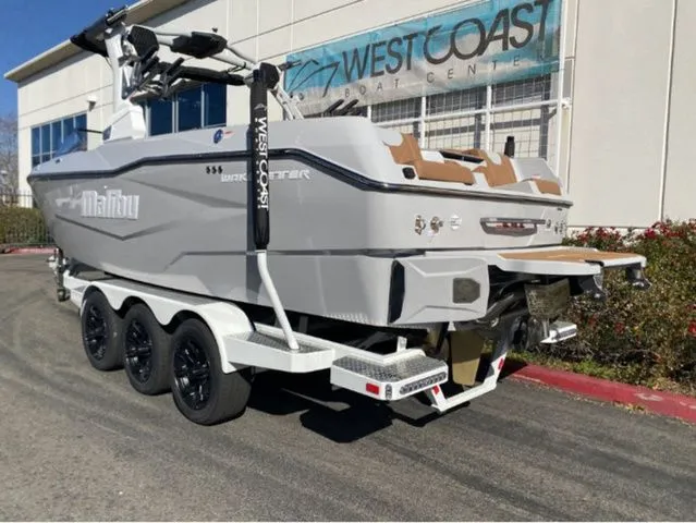 Slide: The Image of 2026 Malibu Wakesetter 25 LSV boat on trailer at West Coast Boat Center. - 5
