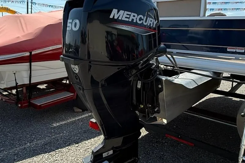 Slide: The Image of 2024 Sun Tracker Bass Buggy 16 XL with Mercury 50 outboard motor. - 4