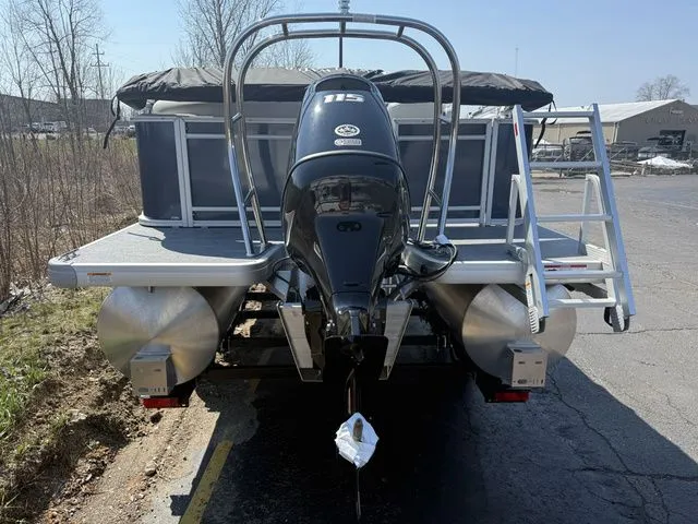 Slide: The Image of Sweetwater SW2086CPSE pontoon boat 2026 with outboard motor. - 10
