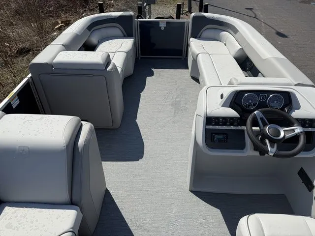 Slide: The Image of Interior of a Sweetwater SW2086CPSE pontoon boat, model year 2026. - 6