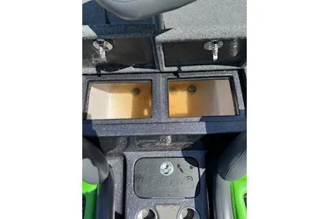 Slide: The Image of 2026 Blazer 595 Pro Elite boat interior storage compartments. - 30