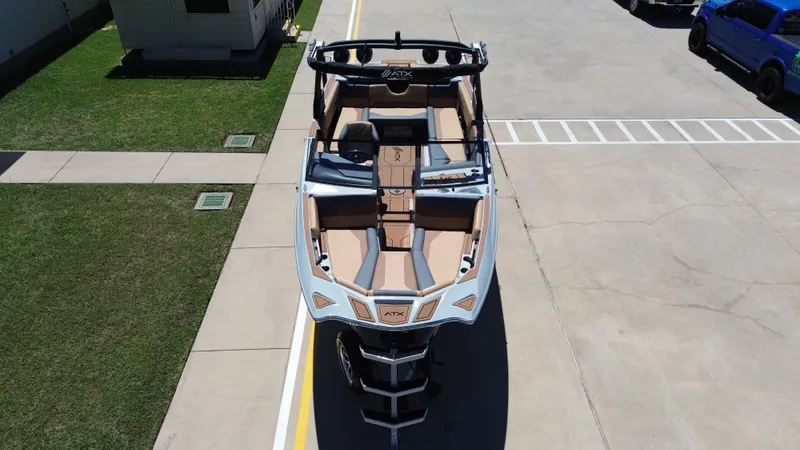 Slide: The Image of Aerial view of 2024 ATX TYPE S boat on parking lot. - 17