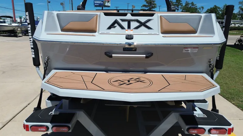 Slide: The Image of Rear view of 2024 ATX TYPE S boat with modern design. - 25