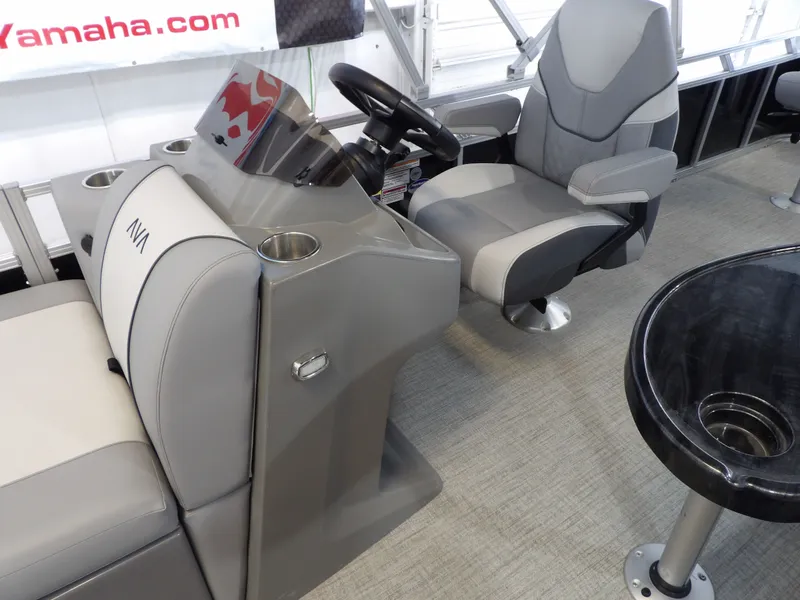 Slide: The Image of Interior of 2026 Avalon Venture 85 Rear Fish with helm console. - 22