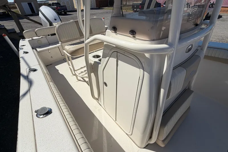 Slide: The Image of 2017 Sea Chaser 24 HFC boat interior with seating and console. - 55