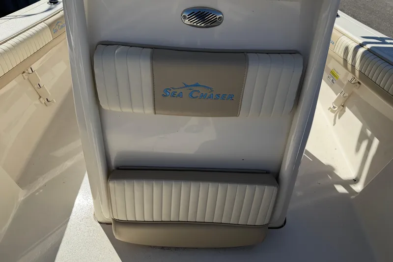 Slide: The Image of 2017 Sea Chaser 24 HFC boat interior with branded seating and sleek design. - 65