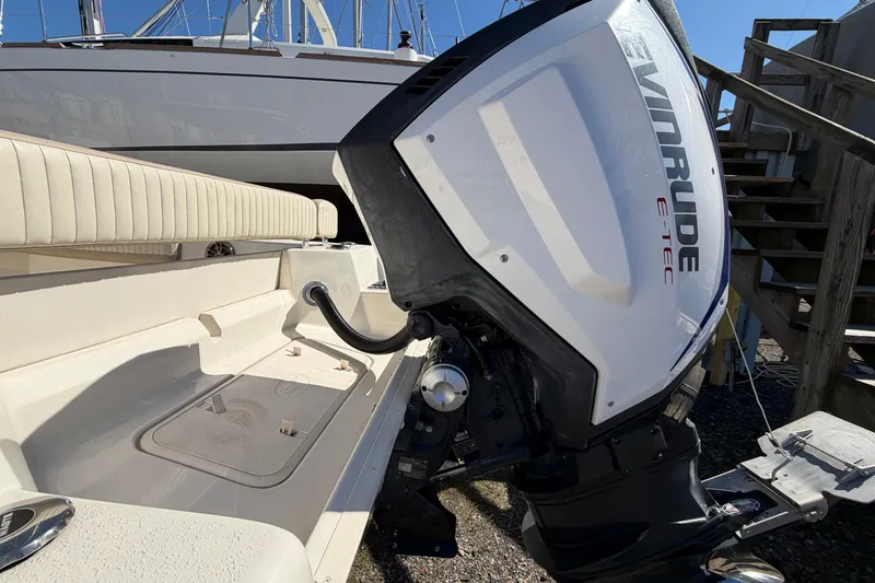 Slide: The Image of 2017 Sea Chaser 24 HFC boat with Evinrude E-TEC outboard motor. - 9