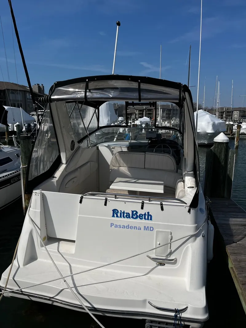 Slide: The Image of 1998 Maxum 2700 SCR boat docked in Pasadena MD. - 2