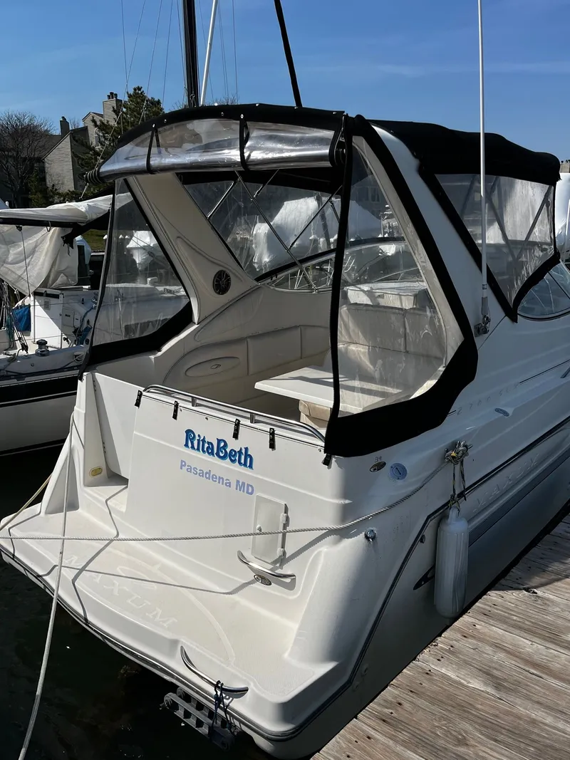 Slide: The Image of 1998 Maxum 2700 SCR boat docked, Pasadena MD. - 3