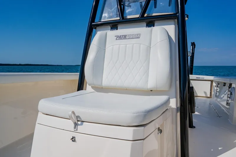 Slide: The Image of 2023 Pathfinder 2700 Open boat seat with ocean view. - 35