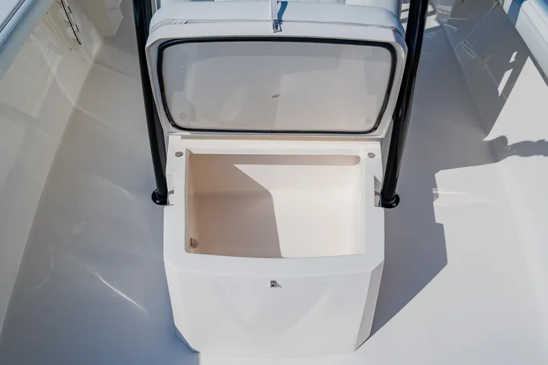 Slide: The Image of Open storage compartment on 2023 Pathfinder 2700 Open boat deck. - 36