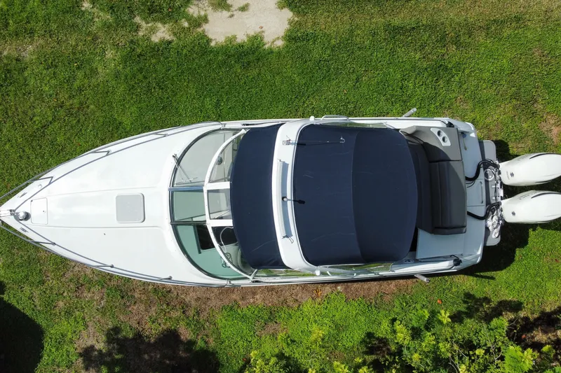 Slide: The Image of Overhead view of a 2005 Formula 280 Sun Sport boat on grass. - 52