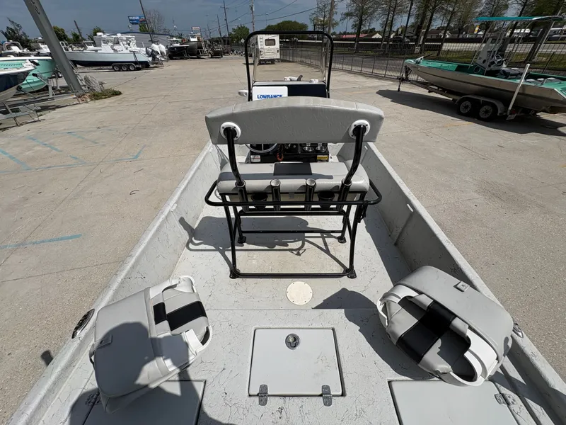 Slide: The Image of Interior view of a 2020 Blazer Bay 2170 boat on a parking lot. - 22