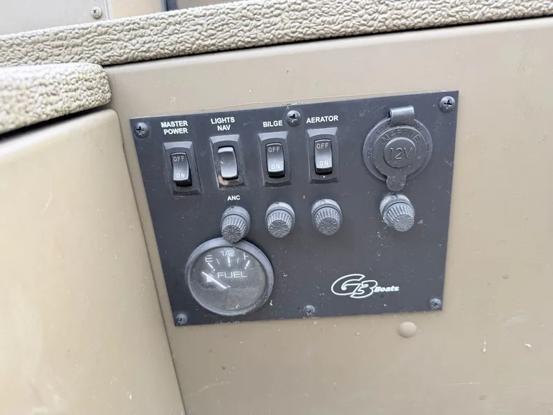 Slide: The Image of Control panel of a 2020 G3 Outfitter V177 T boat. - 20