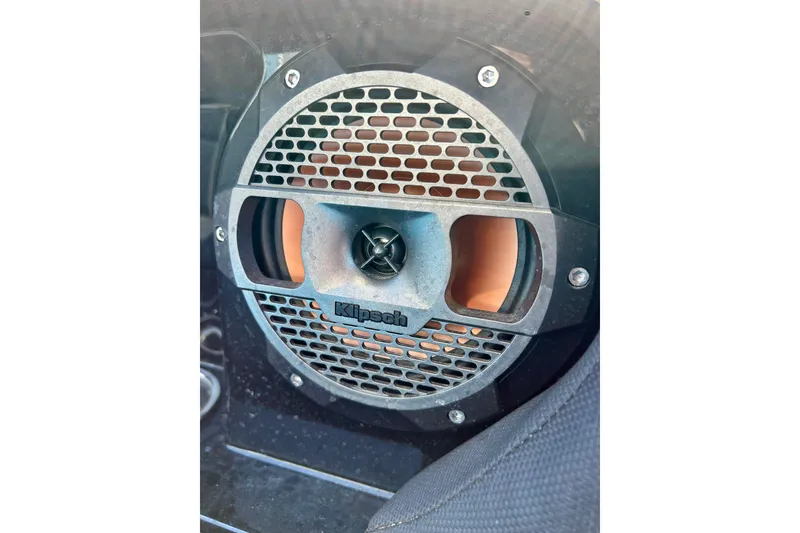 Slide: The Image of Klipsch speaker in 2021 MasterCraft NXT24 boat, close-up view. - 42