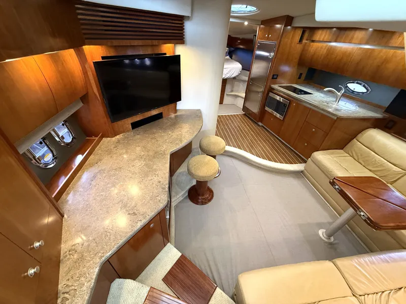 Slide: The Image of Luxurious interior of 2008 Cruiser Yachts 420 with modern amenities. - 10