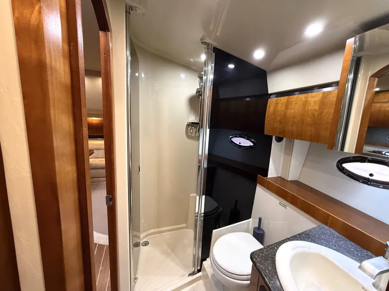 Slide: The Image of Luxurious bathroom in a 2008 Cruiser Yachts 420 yacht. - 31
