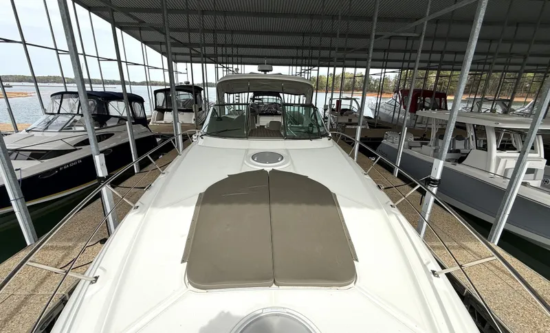 Slide: The Image of 2008 Cruiser Yachts 420 docked in covered marina. - 34