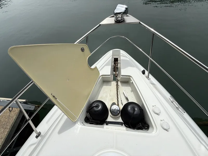 Slide: The Image of Bow area of a 2008 Cruiser Yachts 420 with anchor compartment. - 36