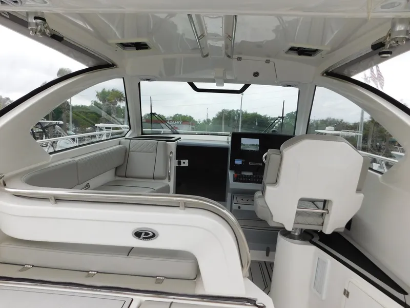 Slide: The Image of Interior of 2023 Pursuit OS 325 Offshore yacht. - 19