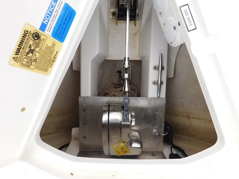 Slide: The Image of Anchor windlass of Pursuit OS 325 Offshore 2023. - 24