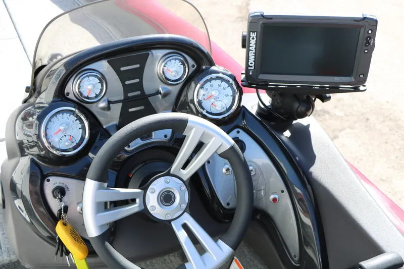 Slide: The Image of Bass Tracker 175 TXW 2020 dashboard with Lowrance display. - 32