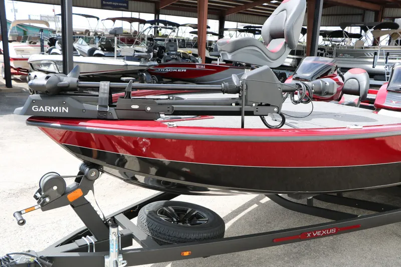 Slide: The Image of Vexus AVX 1985s 2026 boat with Garmin equipment on trailer. - 23