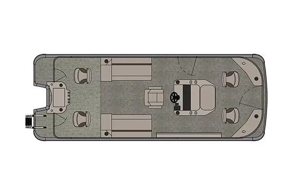 Slide: The Image of Floor plan of 2019 Tahoe Pontoon GT CC Fish 23' boat. - 6