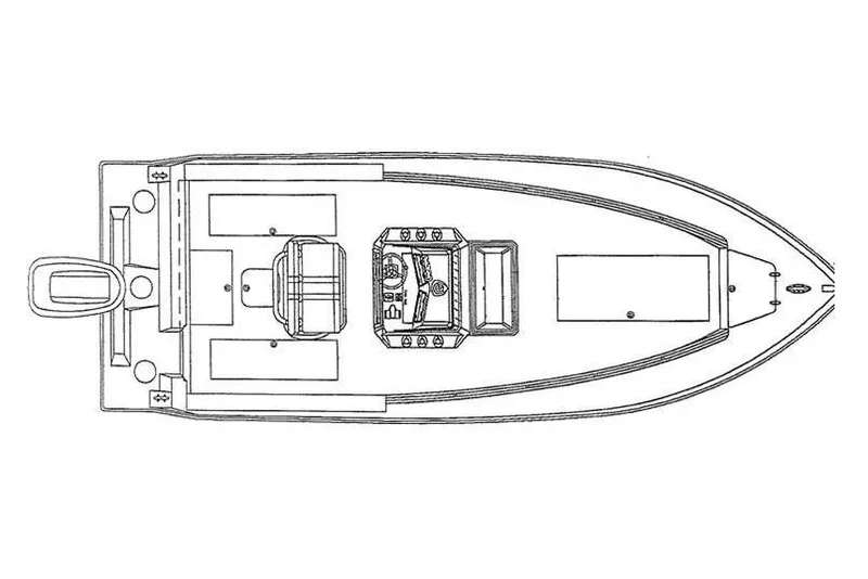 Slide: The Image of Manufacturer Provided Image: Top view schematic of a 2018 Contender 25 Tournament boat. - 15