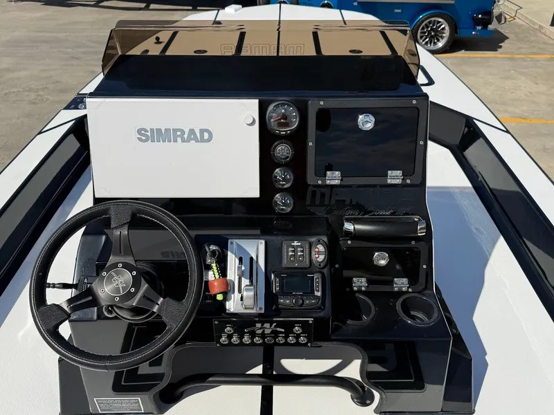 Slide: The Image of 2025 Mamba 24 Cat Elite boat console with Simrad system. - 27