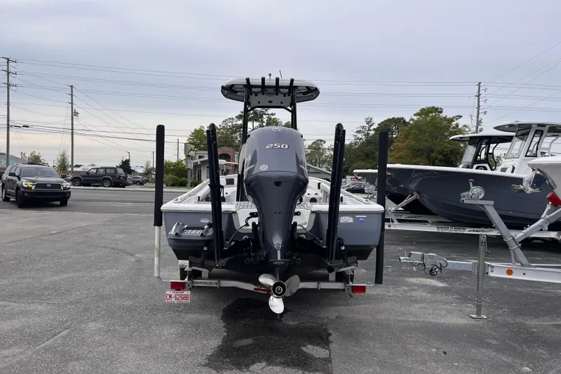 Slide: The Image of 2021 Tidewater 2300 Carolina Bay boat with 250 HP engine on trailer. - 3