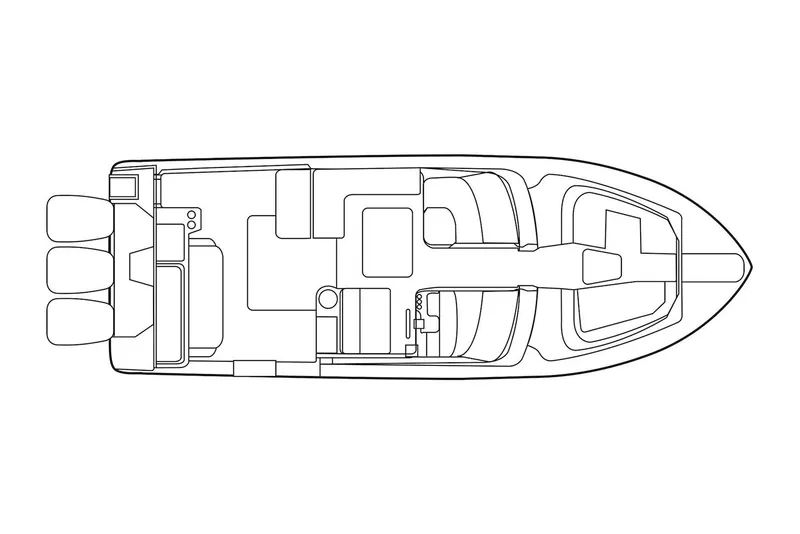 Slide: The Image of Manufacturer Provided Image: Top view layout of 2023 Grady-White Freedom 335 boat. - 16