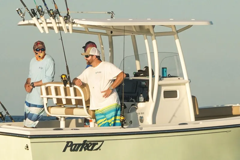 Slide: The Image of Manufacturer Provided Image: Men fishing on a 2019 Parker 23 Special Edition boat. - 6