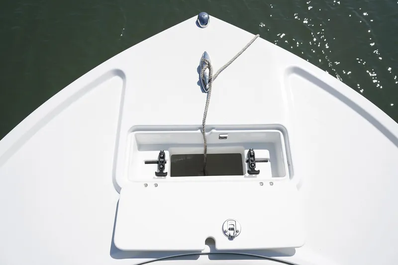 Slide: The Image of Manufacturer Provided Image: Bow of 2019 Parker 23 Special Edition boat with anchor storage compartment. - 8