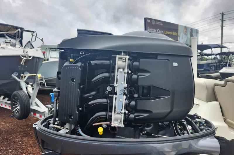 Slide: The Image of 2024 Key West 189 FS boat engine, detailed view, showcasing modern design and technology. - 39