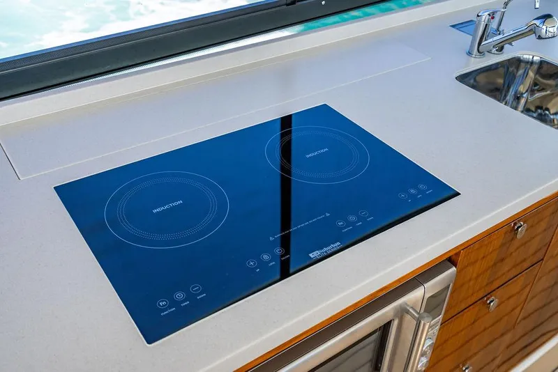 Slide: The Image of Modern kitchenette on MJM 4 yacht, 2024 model. - 30